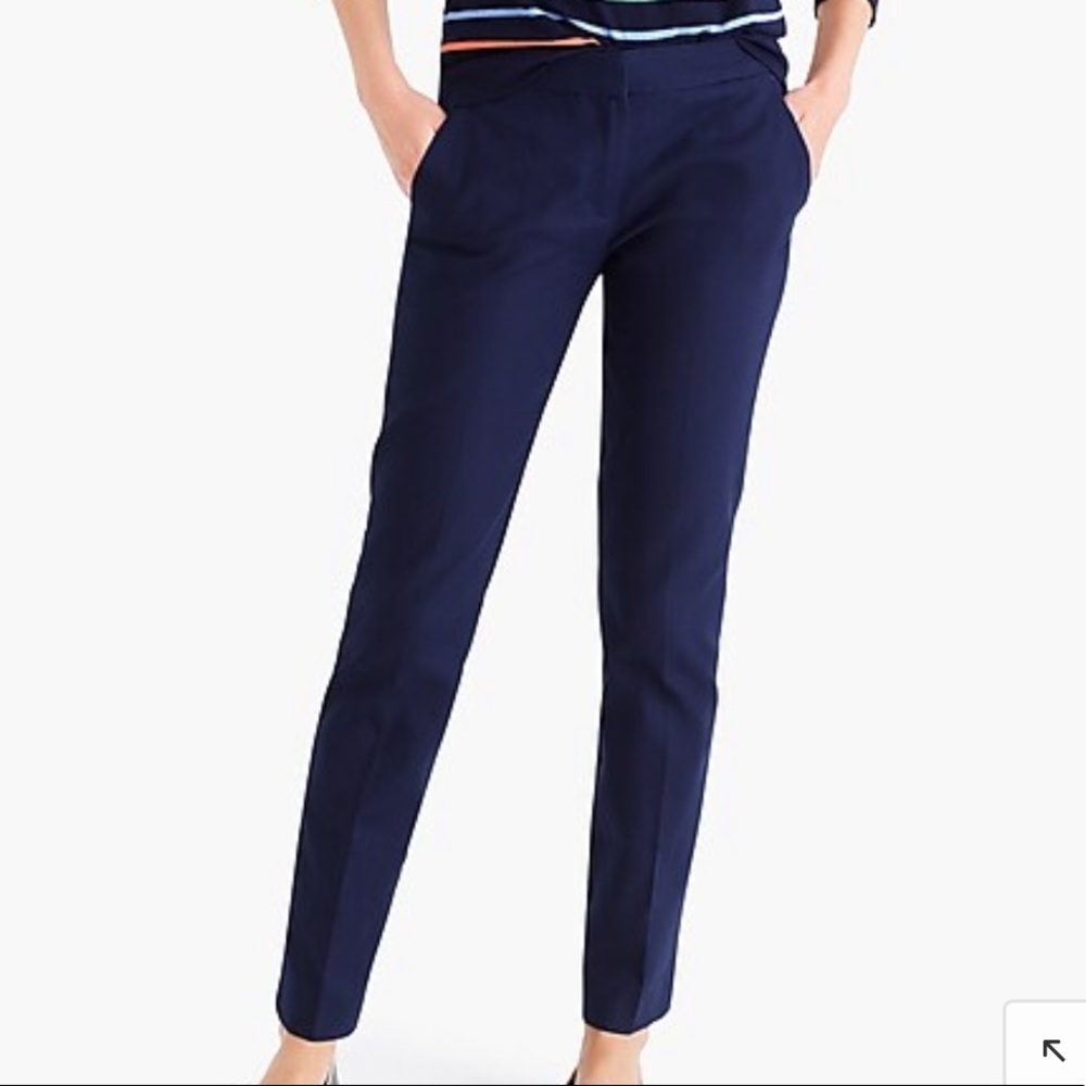 NWT J. Crew Straight Leg Pants Navy Blue Size 4